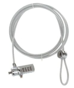 DJS LU186 Security 4-Digit Combination Cable Combination Lock for Laptop Notebook - Silver (2m)