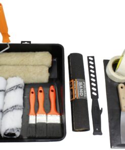 Do-It 14 piece Premium Paint Roller, Tray & Brush Kit for Exterior Walls & Trim