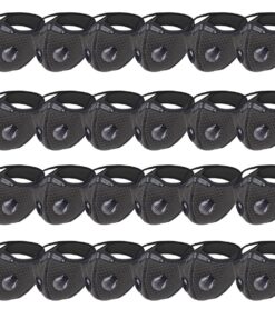 Double Valve Reusable Sports Face Mask with Hook & Loop Straps - Black - 50 Pack