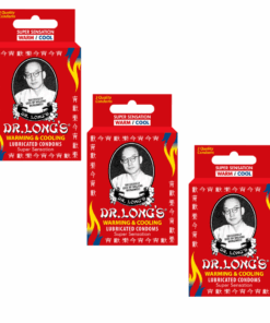 Dr. Long's Warming & Cooling Condoms- Combo Pack 3 x3 Packs (9)
