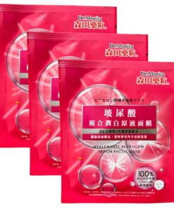 Dr Morita Hyaluronic Acid Glow Serum Facial Mask - 3 Pieces