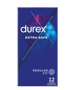 Durex 12s, Bulk Condoms, Thicker Latex Condoms with Lube, Extra Safe