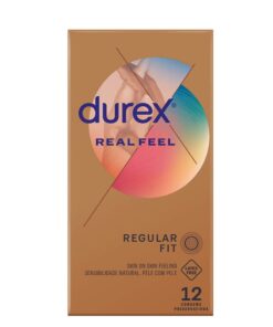Durex 12s, Latex-Free, Lubricated Condoms, Real Feel