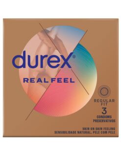 Durex 3's, Latex-Free, Lubricated Condoms, Real Feel