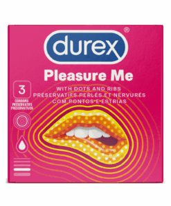 Durex 3s x12, Bulk Condoms, Ribbed & Dotted, With lubricant, Pleasure Me