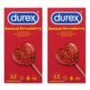 Durex Condoms Strawberry - 2 x 12 Pack