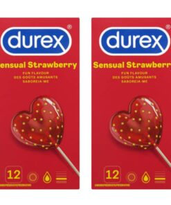 Durex Condoms Strawberry - 2 x 12 Pack
