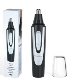 Ear and Nose Hair Trimmer Clipper-Dual Edge Blades for Easy Cleansing Black