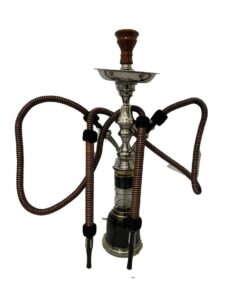 Egyptian 2 Pipe Large Hookah - Black