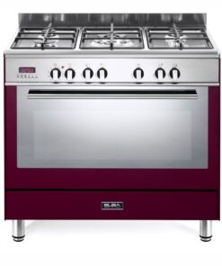 ELBA 90cm Fusion 5 Burner Gas/Electric Cooker - Burgundy