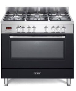 Elba Black 90cm Gas / Electric Cooker - 01/9S4EX937NB - Black