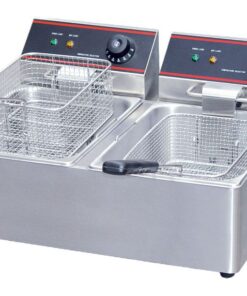 Electric Basket Chips Fryer with Double Tank - 10L