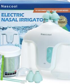 Electric Nasal Irrigation System with 50 Salt Packets, Nasal Congestion