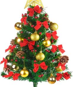 Elegant Christmas Tree with Decorations & Artificial Holly Berries - 150 cm