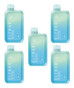 Elf Bar 10000 Puffs Disposable Vape - Blueberry Mint - 5 Pack