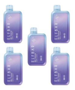 Elf Bar 10000 Puffs Disposable Vape - Grape Cherry - 5 Pack