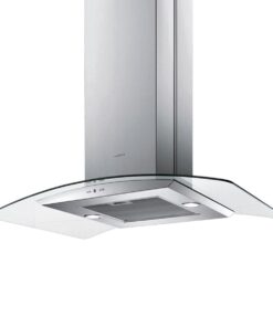 Elica 90cm Curved Glass Island Cookerhood Stainless - 10/REEF ISLAND90