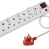 Ellies 8 Way MultiPlug with Surge Protection
