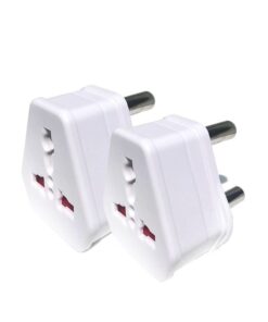 European USA UK Multi Plug to South African Power Converter (2 Pack) - White