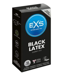 EXS Black Latex Condoms - 12 pack