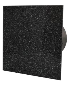 Extractor Fan Bathroom Toilet Designer Glass Cover  - Black/Silver