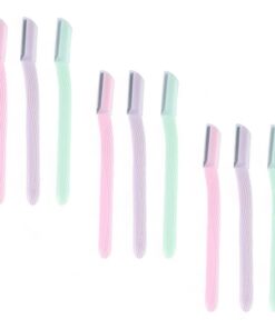 Eyebrow & Facial Hair Razors Stainless Steel - 9 Pack