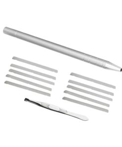 Eyebrow Hair Razor Engraved Pen For DIY Hair Art Design - Silver