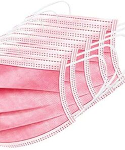 Face Mask - 3-Ply Disposable Face Mask (Pack of 50) - Pink
