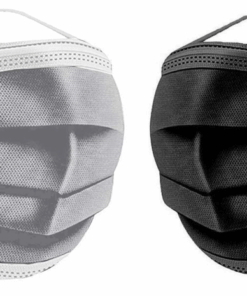 Face Mask - Adults 3Ply Disposable Mask - 50 Grey & 50 Black Masks