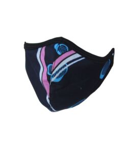 Face Mask - Washable, Reusable 3 Layer with Filter Pocket - Blue Circles