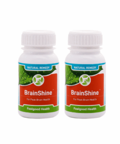 Feelgood Health BrainShine Natural Brain Health Remedy - 60 Veg Caps x 2