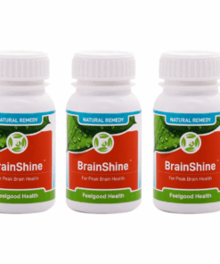 Feelgood Health BrainShine Natural Brain Health Remedy - 60 Veg Caps x 3