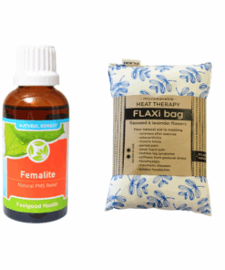 Feelgood Health Femalite + Flaxiseed Heat Therapy Bag PMS Combo - Blue