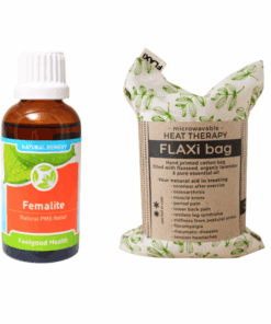 Feelgood Health Femalite + Flaxiseed Heat Therapy Bag PMS Combo - Green