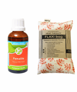 Feelgood Health Femalite + Flaxseed Heat Therapy Bag PMS Combo - Orange