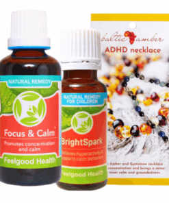 Feelgood Health Focus & Calm + BrightSpark + ADHD Baltic Amber Necklace