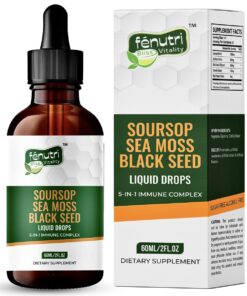 Fenutri - Soursop Drops, with Sea Moss, Black Seed, Turmeric & Black Pepper