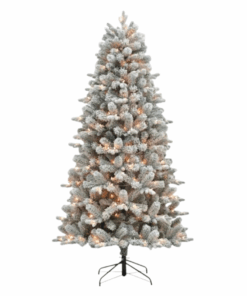Fir Snowy Christmas Tree with Lights - 150 cm