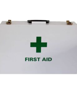 First Aid Kit - Reg 3 in Metal Box + Plastic Splints & Burn Relief Gauze