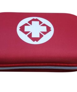 First Aid Kit with Zipper Pouch - Red