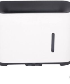 Flame Humidifier, Essential Oil Diffuser with Flame Night Light - White