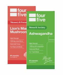 Fourfive day night bundle 1500mg of Lions Mane and Ashwagandha 120 capsules