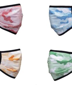 Fresh Camo - Triple Layer - Fabric Face Mask - Pack of 4