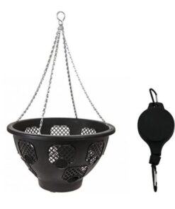 Garden Hanging Basket & Retractable Hanger