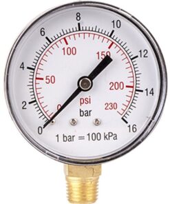 GAV Pressure Gauge 0-16Bar 1/4Lower63mm