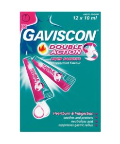 Gaviscon Double Action Peppermint Antacid Liquid Sachets 12 x 10ml