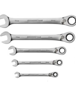 Gedore Red Combination Ratchet Spanner Set - 5 Piece