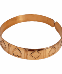 Genuine Copper Health Bangle - Heart Diamond Design