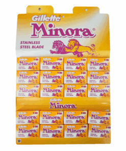 Gillette Minora Double Edge Blades - 100 Blades in 20 Packs of 5