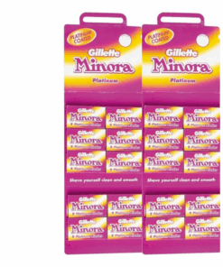 Gillette Minora Platinum Double Edge Blades - 20 Pack (20 x 5)